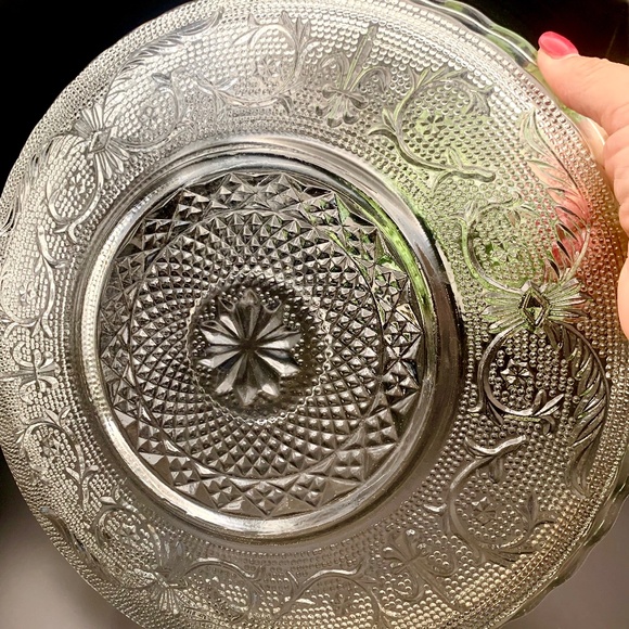 Vintage EAPG Duncan Miller Sandwich Glass 12" Clear Platter - Picture 3 of 7